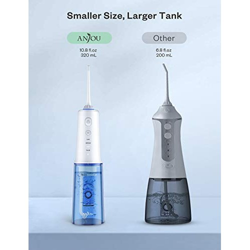 Water Flosser Cordless Teeth Cleaner, 320ML Professional Dental O...