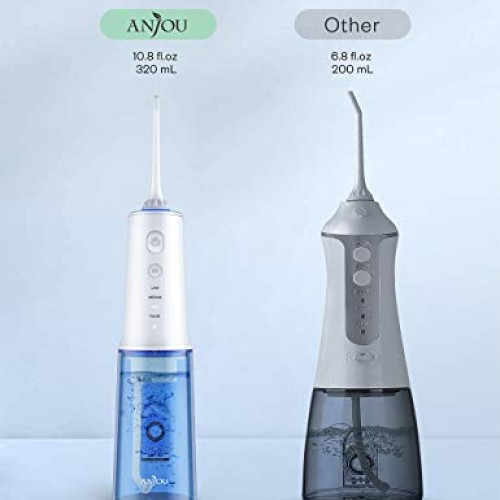 Water Flosser Cordless Teeth Cleaner, 320ML Professional Dental O...