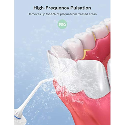 Water Flosser Cordless Teeth Cleaner, 320ML Professional Dental O...