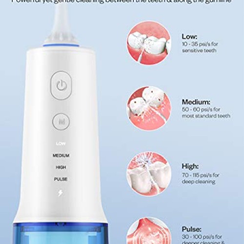 Water Flosser Cordless Teeth Cleaner, 320ML Professional Dental O...