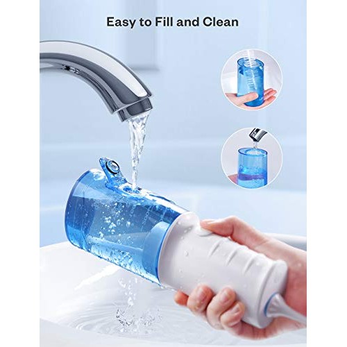 Water Flosser Cordless Teeth Cleaner, 320ML Professional Dental O...
