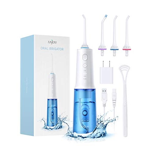 Water Flosser Cordless Teeth Cleaner, 320ML Professional Dental O...