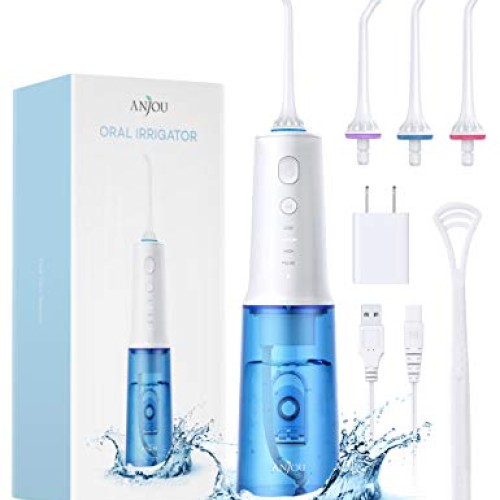 Water Flosser Cordless Teeth Cleaner, 320ML Professional Dental O...