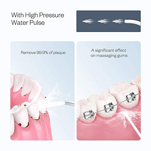 Water Flosser Professional Cordless Dental 300 ML Oral Irrigator,...