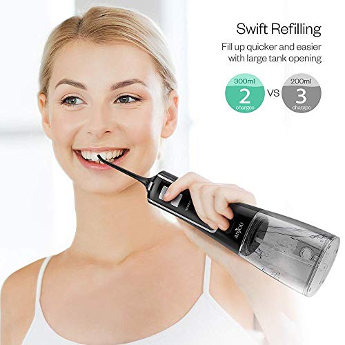 Water Flosser Professional Cordless Dental 300 ML Oral Irrigator,...