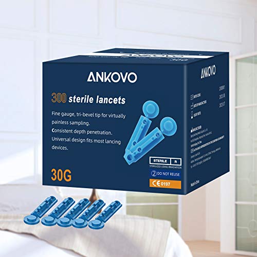 ANKOVO Twist Top Lancets for Blood Testing 30 Gauge, 300*Lancets ...