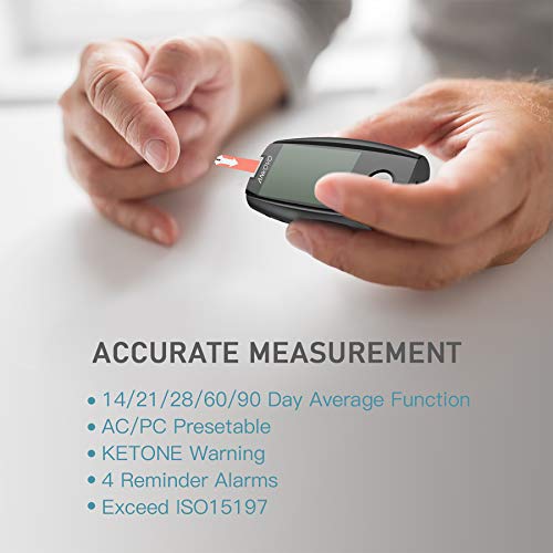 Blood Glucose Monitor Kit, ANKOVO Diabetes Testing Kit with Blood...
