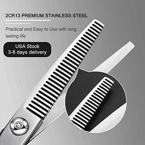 Hair Cutting Scissors kit 6.5 9pcs Set Professional Hair Shears ...