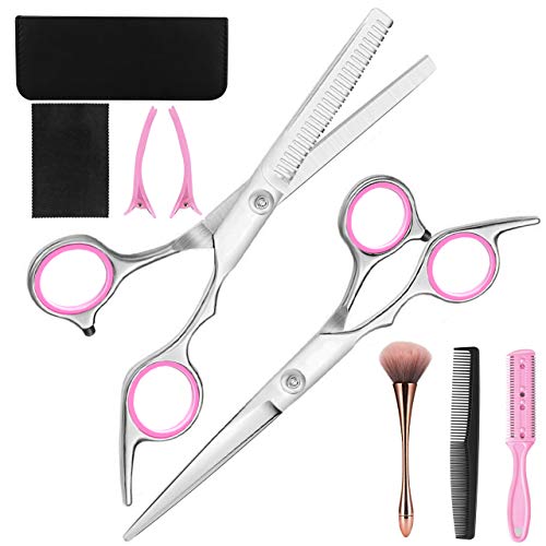 Hair Cutting Scissors kit 6.5 9pcs Set Professional Hair Shears ...