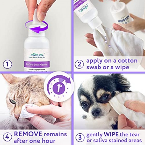 Arava - Tear Stain Remover - Eye Stain Cleaner for Dogs & Cats - ...