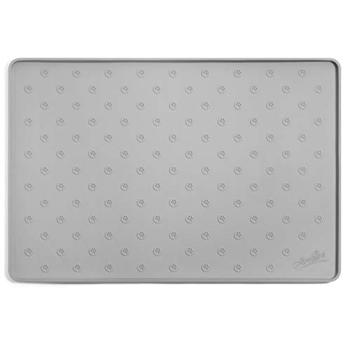 Archies Cat Dog Food Mat - Pet Food Mat - Large24x16 0.5 Rai...