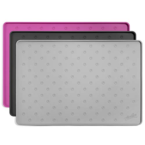 Archies Cat Dog Food Mat - Pet Food Mat - Large24x16 0.5 Rai...