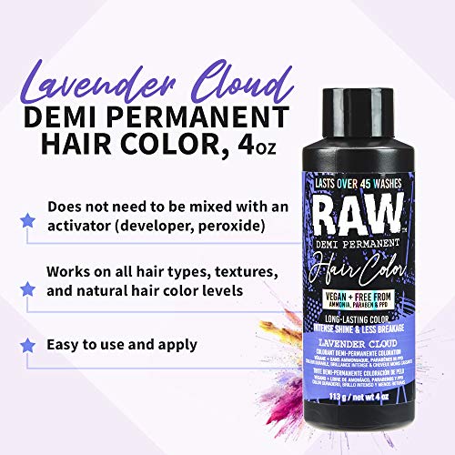 RAW Lavender Cloud Demi-Permanent Hair Color, Vegan, Free from Am...
