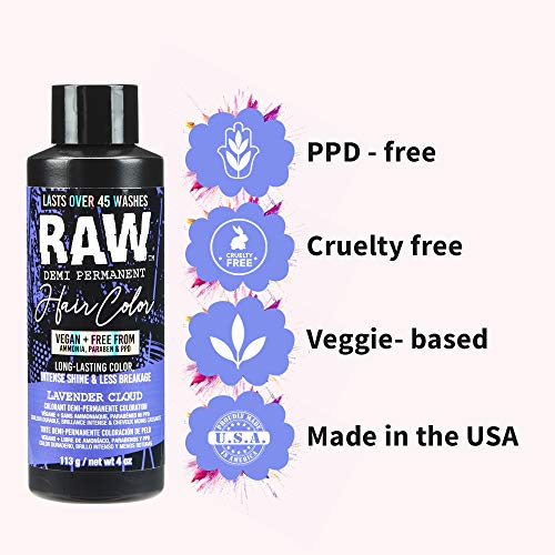 RAW Lavender Cloud Demi-Permanent Hair Color, Vegan, Free from Am...