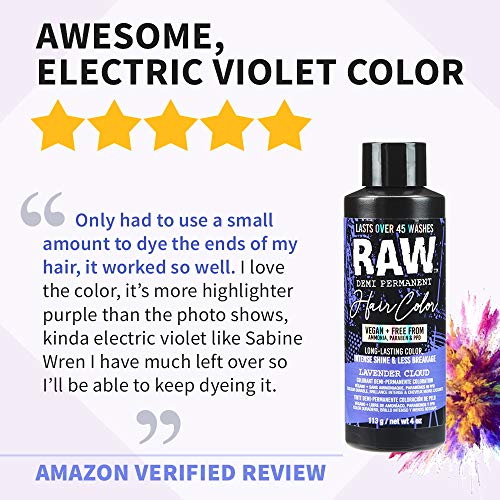 RAW Lavender Cloud Demi-Permanent Hair Color, Vegan, Free from Am...