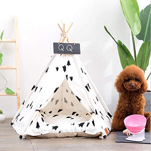 Arkmiido Dog Teepee Bed Cat Tent-Portable Pet Dog Tent Indoor Dog...
