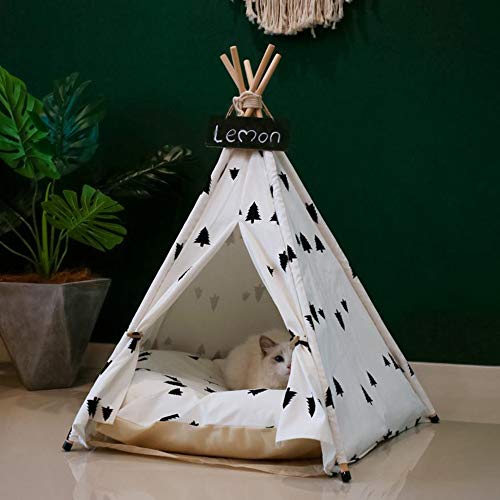Arkmiido Dog Teepee Bed Cat Tent-Portable Pet Dog Tent Indoor Dog...