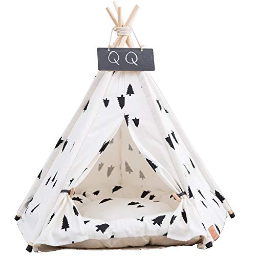 Arkmiido Dog Teepee Bed Cat Tent-Portable Pet Dog Tent Indoor Dog...
