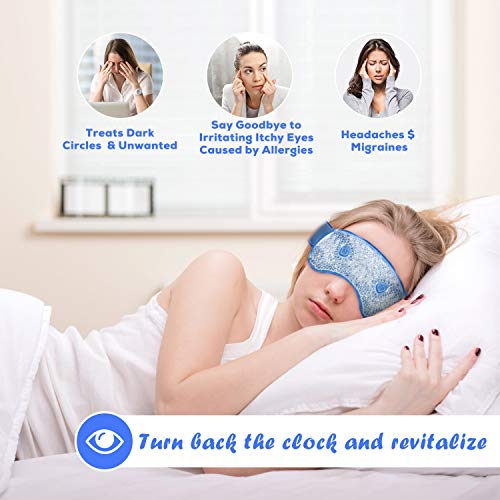 Arkmiido Gel Beads Cold Eye Mask, Cooling Eye Mask for Swollen Ey...