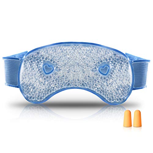 Arkmiido Gel Beads Cold Eye Mask, Cooling Eye Mask for Swollen Ey...