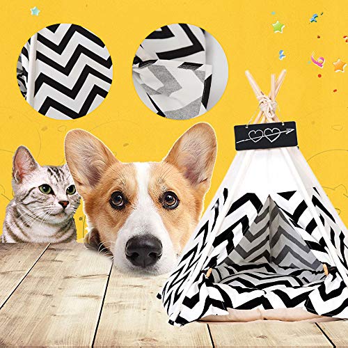 Arkmiido Pet Tent for Dogs Puppy Cat Bed White Canvas Dog Cute Ho...