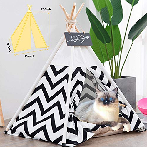 Arkmiido Pet Tent for Dogs Puppy Cat Bed White Canvas Dog Cute Ho...