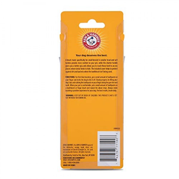 Arm & Hammer Dog Dental Care Toothbrush & Cover for Small Dogs | ...