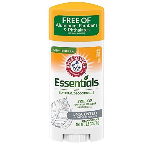 ARM & Hammer Essentials Solid Deodorant Unscented, 2.5 Oz Pack o...
