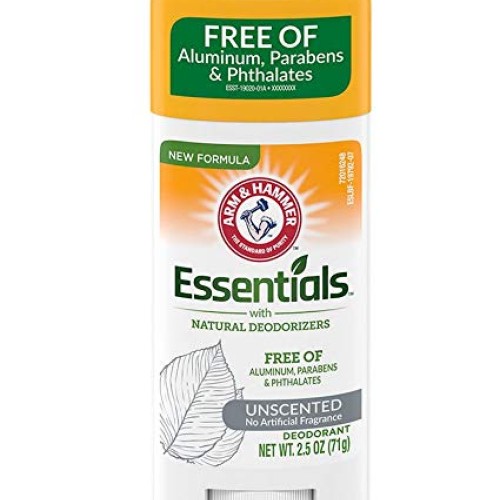 ARM & Hammer Essentials Solid Deodorant Unscented, 2.5 Oz Pack o...
