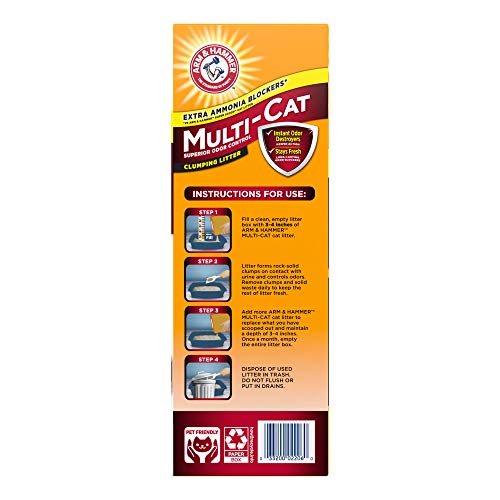 Arm & Hammer MultiCat Clumping Litter, Scented 20lb Box