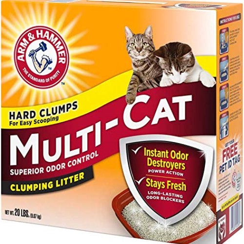 Arm & Hammer MultiCat Clumping Litter, Scented 20lb Box