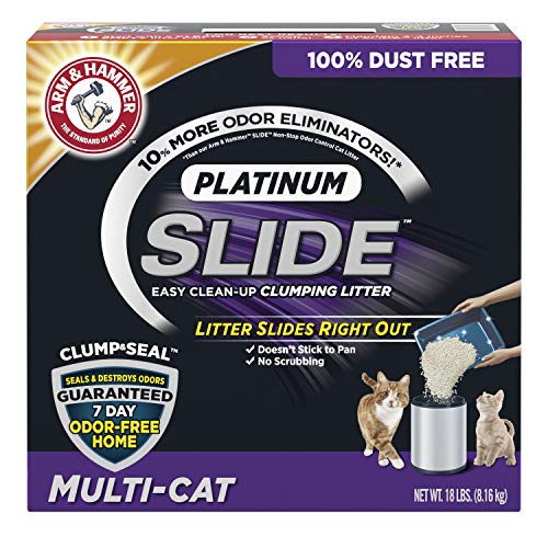 Arm & Hammer Platinum Slide Easy Clean-Up Clumping Cat Litter, Mu...