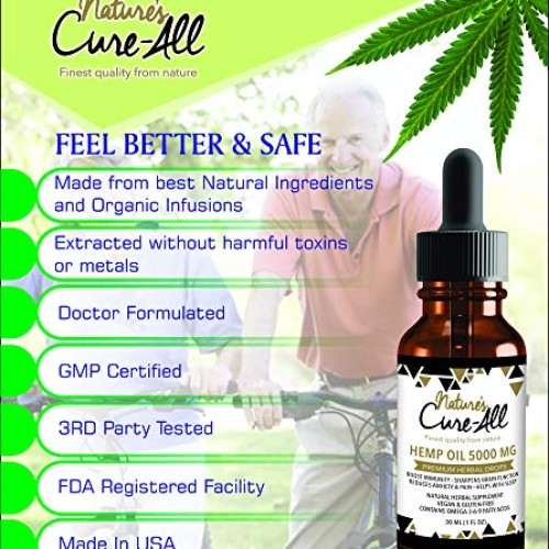 Premium & Powerful Hemp Extract 5000mg,Natural Herbal Hemp Drops,...