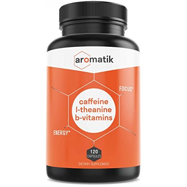 Aromatik Caffeine L-Theanine Focus Supplement | Caffeine 100 mg...