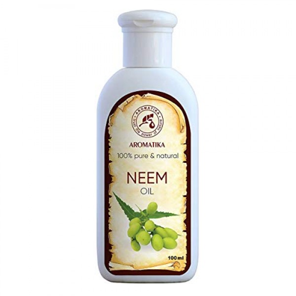 AROMATIKA Neem Oil 3.4 Fl Oz - Cold Pressed Niem Oil - 100% Pure ...
