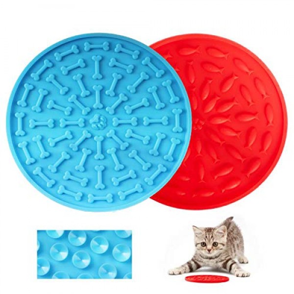 ARSSILEE Dog Lick Pad, Bone Lick Pads with Powerful Suction Cups ...