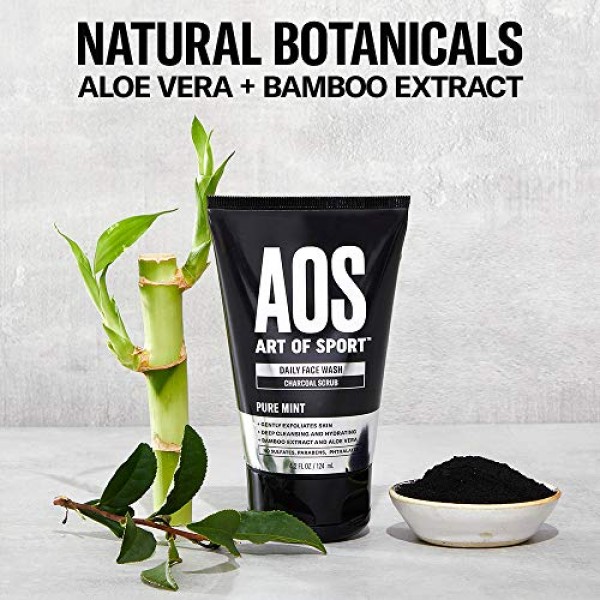 Art of Sport Daily Face Wash - Charcoal Face Scrub - Exfoliating ...