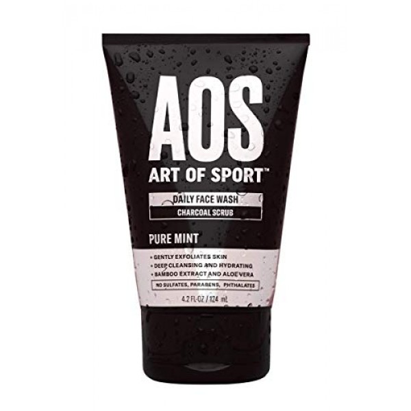 Art of Sport Daily Face Wash - Charcoal Face Scrub - Exfoliating ...