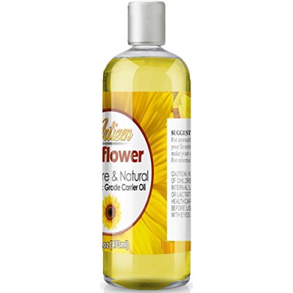 Artizen Sunflower Oil - 100% Pure & Cold Pressed - 16oz Bottle