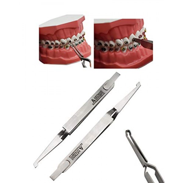 10 PCS Orthodontic Bracket Placer Self Holder Tweezers Reverse Ac...
