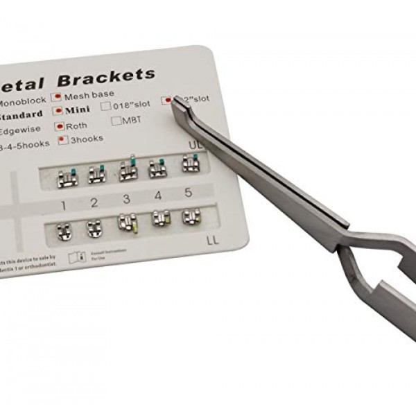 10 PCS Orthodontic Bracket Placer Self Holder Tweezers Reverse Ac...