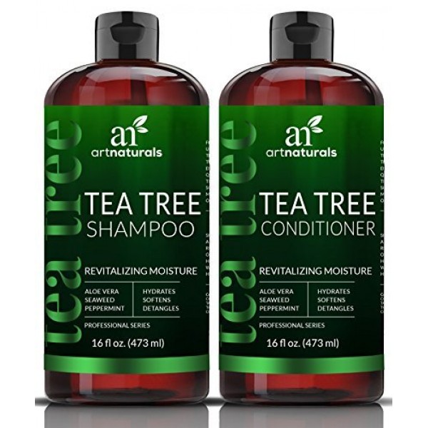 artnaturals Tea Tree Shampoo and Conditioner Set - 2 x 16 Fl Oz ...