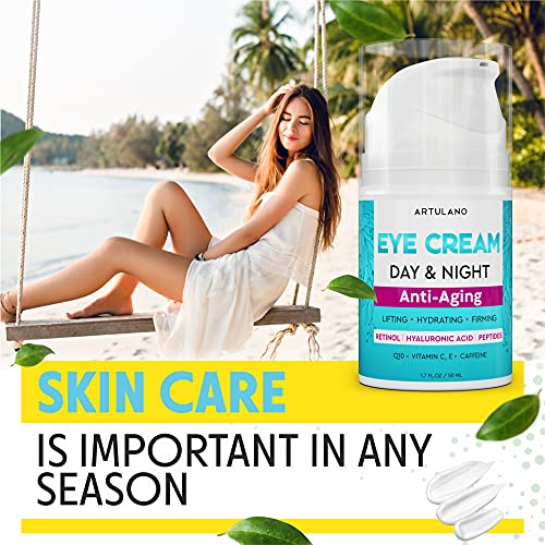 Under Eye Cream Serum For Dark Circles and Puffiness - with Hyalu...
