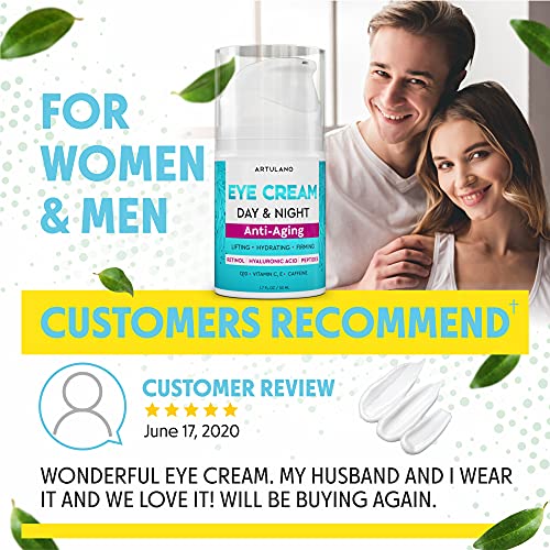 Under Eye Cream Serum For Dark Circles and Puffiness - with Hyalu...
