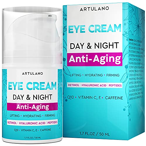 Under Eye Cream Serum For Dark Circles and Puffiness - with Hyalu...
