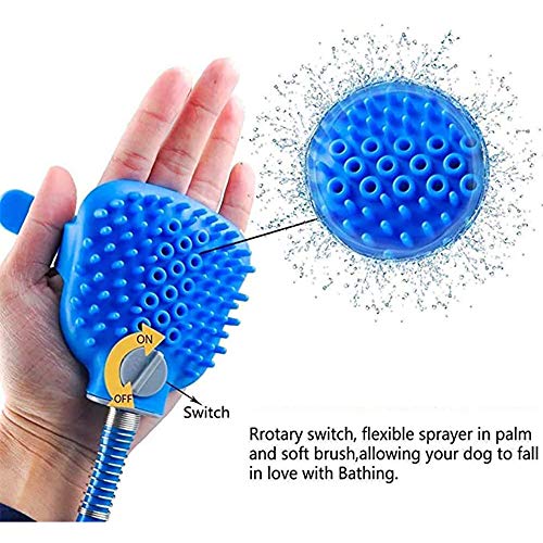 Askfairy Dog Shower, Pet Bathing Tool Pet Grooming Head Brush wit...