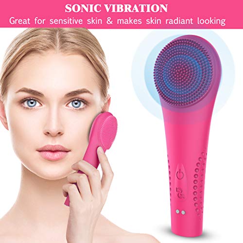 Sonic Facial Cleansing Brush 2020 Upgraded , Waterproof Silicon...
