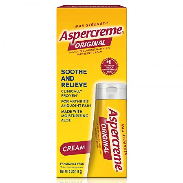 Aspercreme Maximum Strength Pain Relief Cream with Aloe, 5 oz, fo...