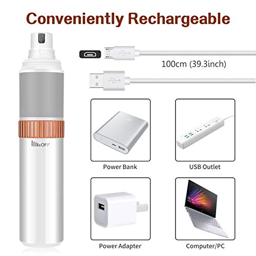 Upgrade Dog Nail Grinder and Clippers Quiet with 20h Working Time...