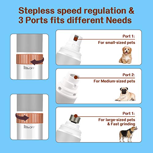 Upgrade Dog Nail Grinder and Clippers Quiet with 20h Working Time...